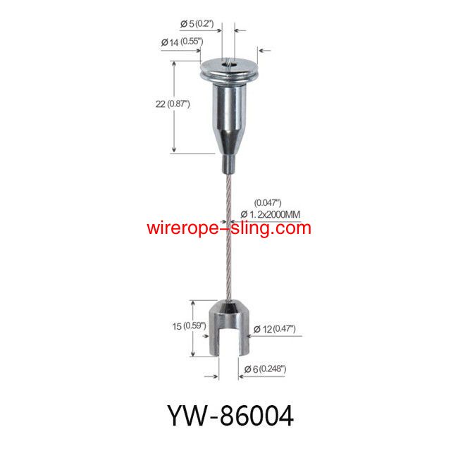 Yw86002 sistema de suspensión de cables de dimensiones flexibles para luminarias de iluminación