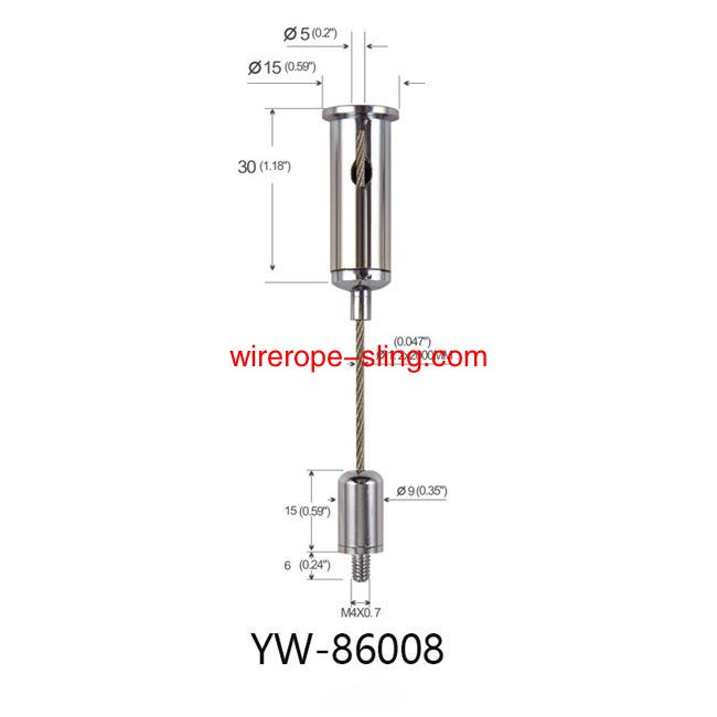 Hardware de iluminación equipo de suspensión de filamento lineal yw86005