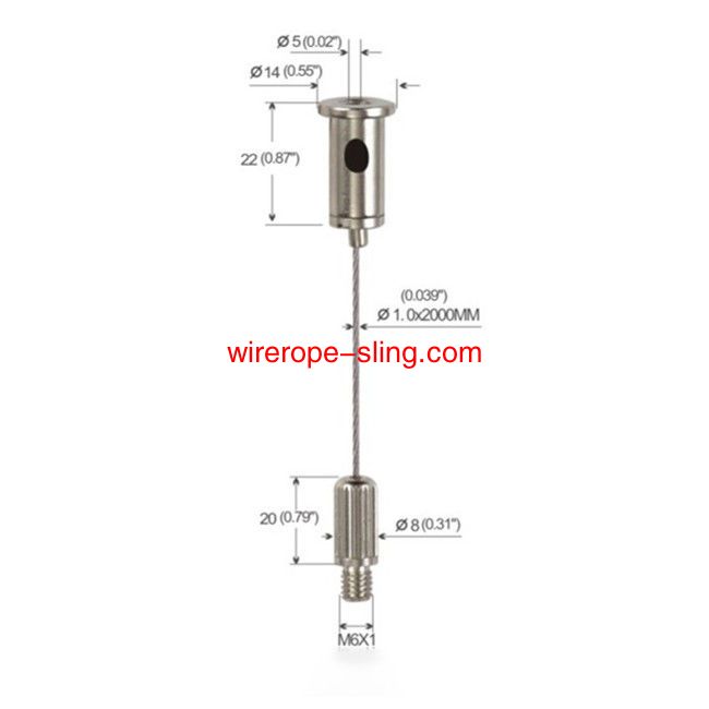 Montaje completo sistema de suspensión de cables de panel ajustable yw86003
