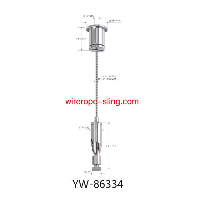Kit de suspensión de cable LED de latón con soporte giratorio yw86334