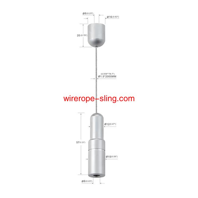 Cable de Seguridad de acero galvanizado de doble pierna y doble mini gancho yw86375