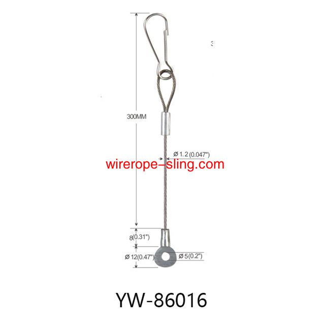Montaje del sistema de suspensión de cables de rosca externa M5 para el tipo yw86015
