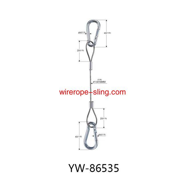 Cable de acero inoxidable con doble Gancho