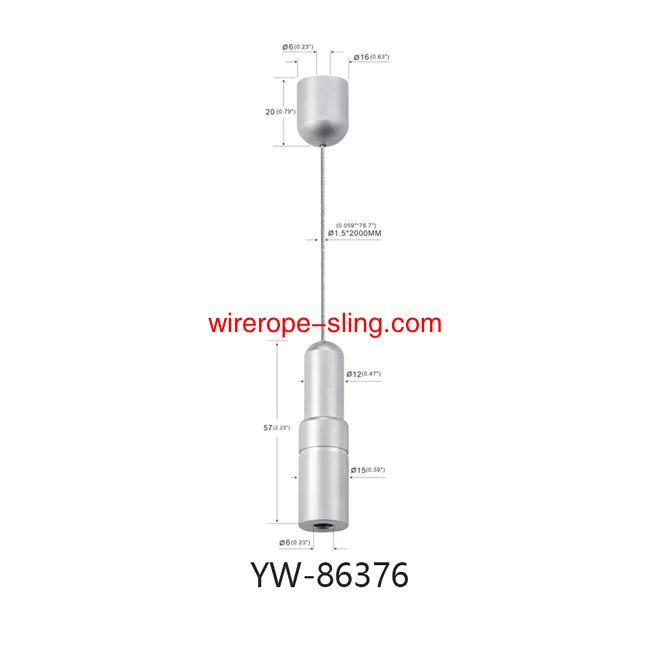 Cable de Seguridad de acero galvanizado de doble pierna y doble mini gancho yw86375