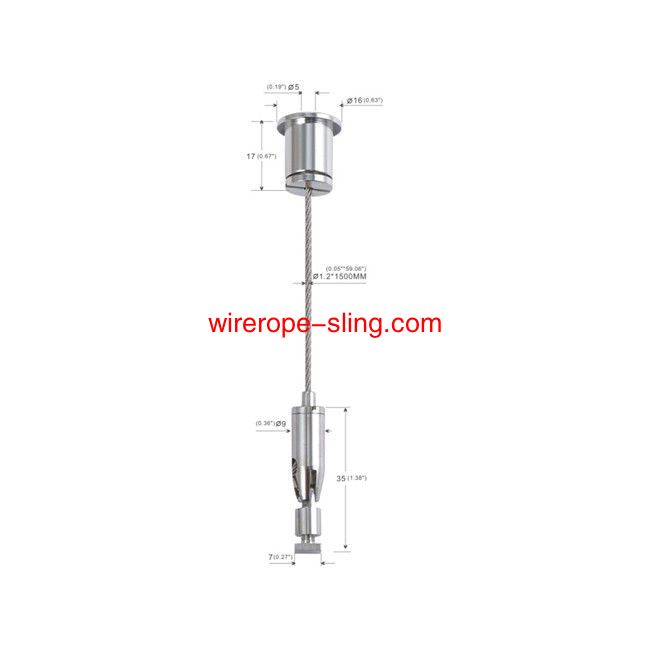 Kit de suspensión de cable LED de latón con soporte giratorio yw86334