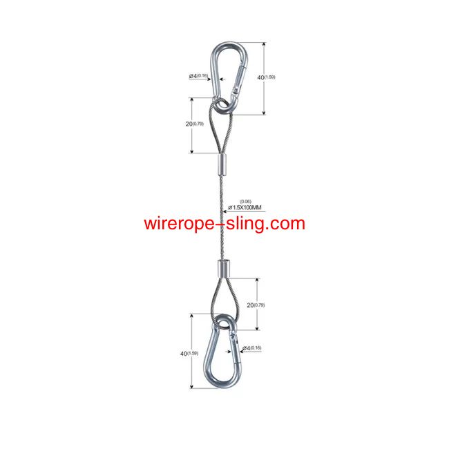 Cable de acero inoxidable con doble Gancho