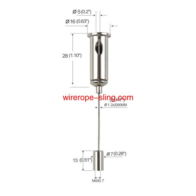 Conjunto de suspensión de cable de iluminación autoadhesiva superior e inferior ajustable yw86010