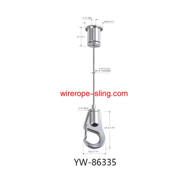 Kit de suspensión de cable LED de latón con soporte giratorio yw86334