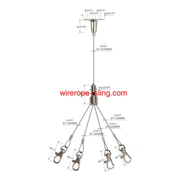 Kit de suspensión de cable de langosta de cuatro patas