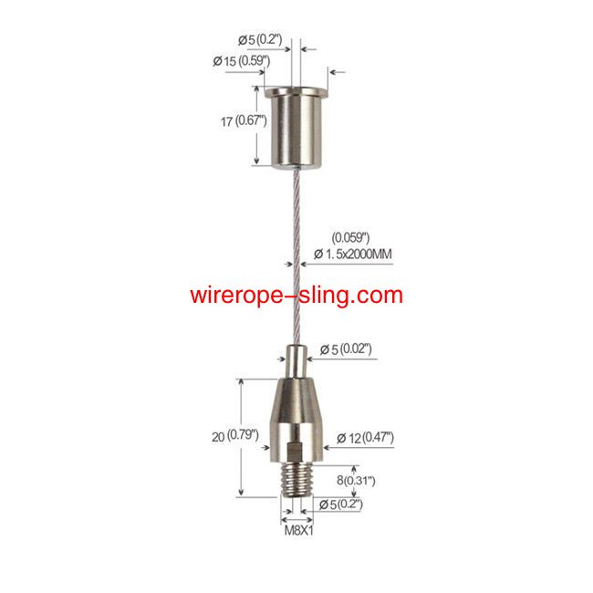 Yw86002 sistema de suspensión de cables de dimensiones flexibles para luminarias de iluminación