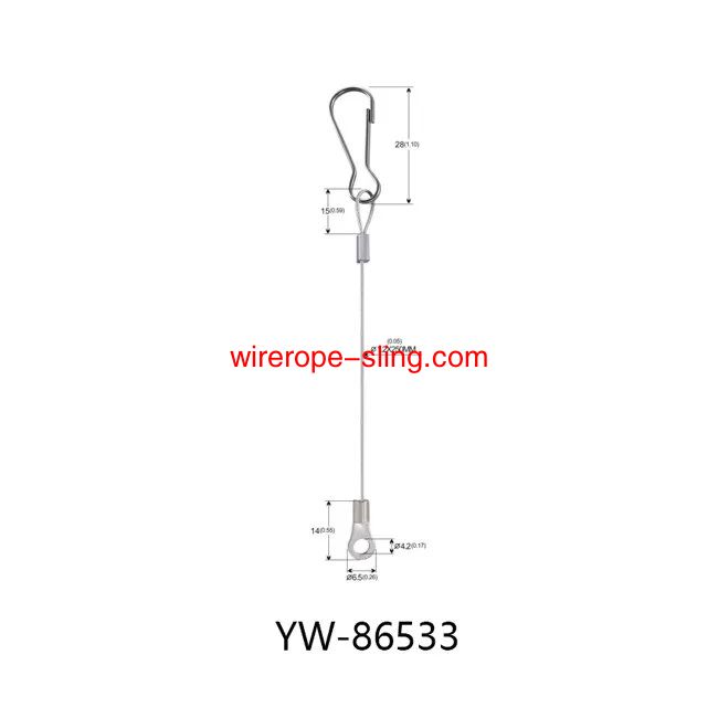 Su cable de acero con tapón de fundición de diámetro