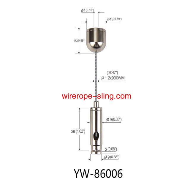 Hardware de iluminación equipo de suspensión de filamento lineal yw86005